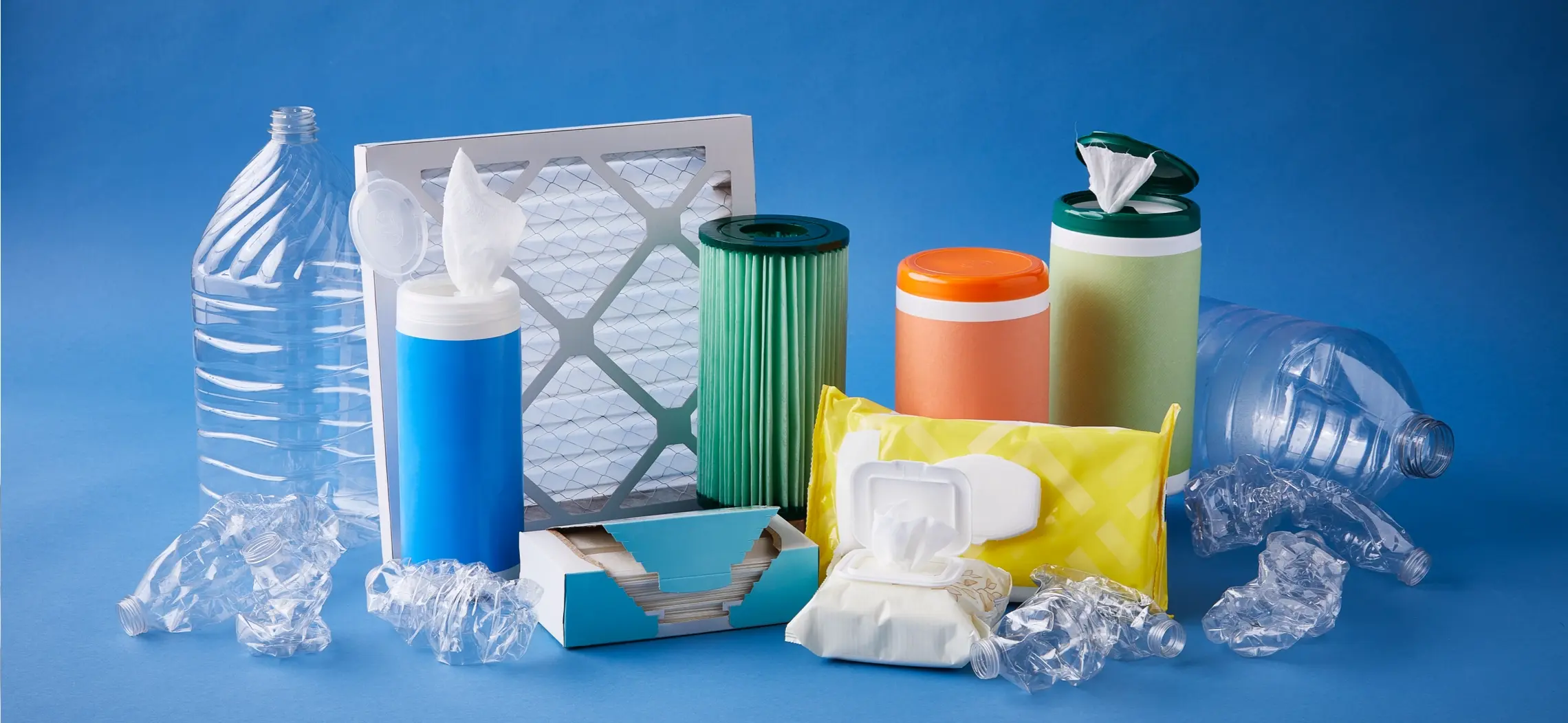 Misc recycled items blue bg feature image