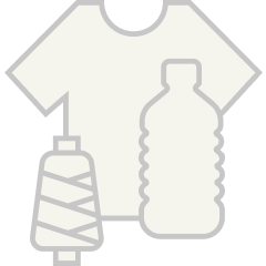 Post consumer bottles and post industrial waste icon