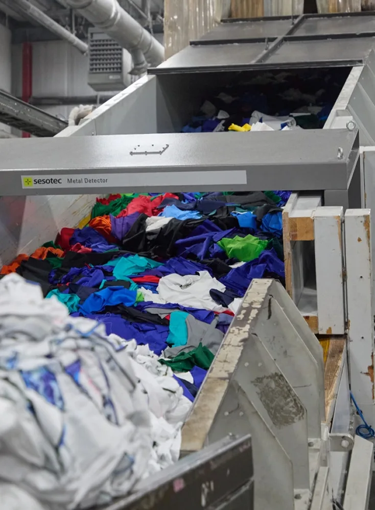 Repreve takeback sorting preparation