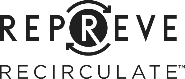 Repreve recirculate logo black