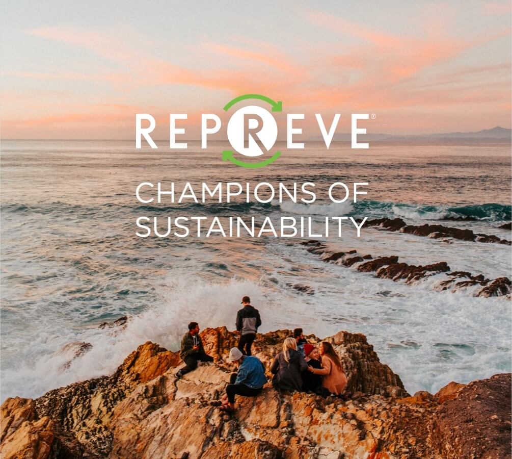 Champions of sustainability ocean rocks logo